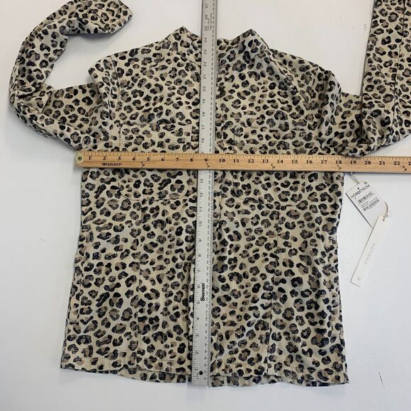 Caslon Leopard Print Utility Jacket Womens S Small Button Front Mandarin Collar - Picture 7 of 12